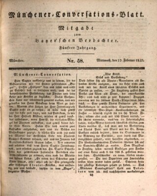 Münchener Conversations-Blatt (Bayer'scher Beobachter) Mittwoch 27. Februar 1833
