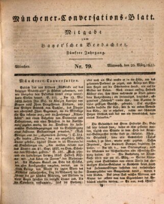 Münchener Conversations-Blatt (Bayer'scher Beobachter) Mittwoch 20. März 1833