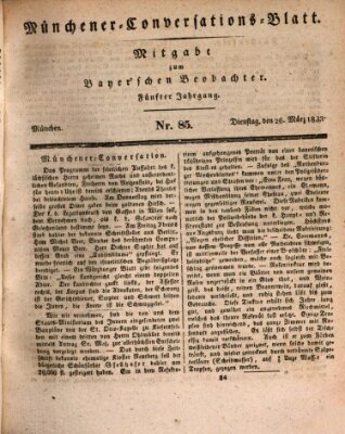 Münchener Conversations-Blatt (Bayer'scher Beobachter) Dienstag 26. März 1833