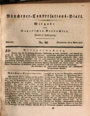 Münchener Conversations-Blatt (Bayer'scher Beobachter) Samstag 6. April 1833