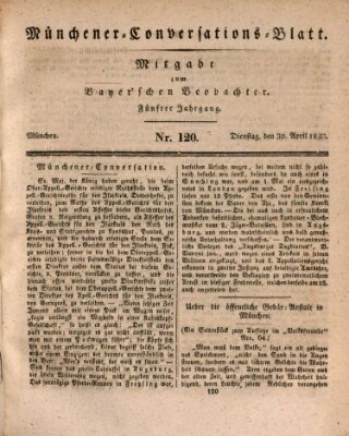 Münchener Conversations-Blatt (Bayer'scher Beobachter) Dienstag 30. April 1833