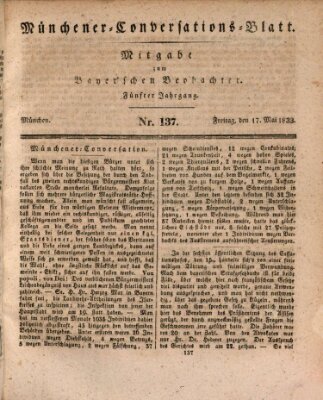 Münchener Conversations-Blatt (Bayer'scher Beobachter) Freitag 17. Mai 1833