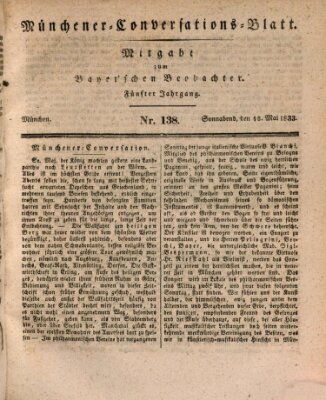 Münchener Conversations-Blatt (Bayer'scher Beobachter) Samstag 18. Mai 1833