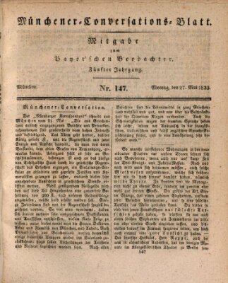 Münchener Conversations-Blatt (Bayer'scher Beobachter) Montag 27. Mai 1833