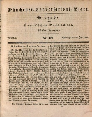 Münchener Conversations-Blatt (Bayer'scher Beobachter) Sonntag 30. Juni 1833