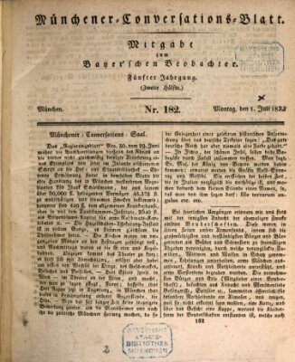 Münchener Conversations-Blatt (Bayer'scher Beobachter) Montag 1. Juli 1833