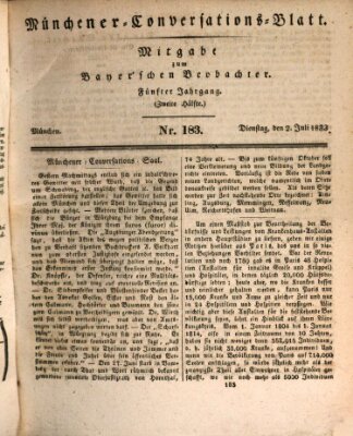 Münchener Conversations-Blatt (Bayer'scher Beobachter) Dienstag 2. Juli 1833