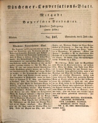 Münchener Conversations-Blatt (Bayer'scher Beobachter) Samstag 6. Juli 1833