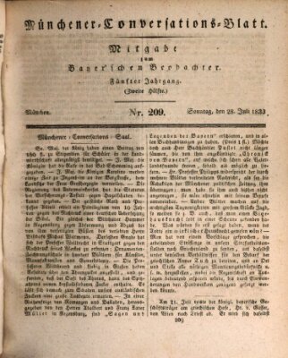 Münchener Conversations-Blatt (Bayer'scher Beobachter) Sonntag 28. Juli 1833