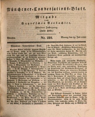 Münchener Conversations-Blatt (Bayer'scher Beobachter) Montag 29. Juli 1833