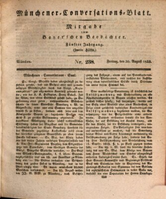 Münchener Conversations-Blatt (Bayer'scher Beobachter) Freitag 30. August 1833