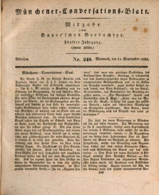 Münchener Conversations-Blatt (Bayer'scher Beobachter) Mittwoch 11. September 1833