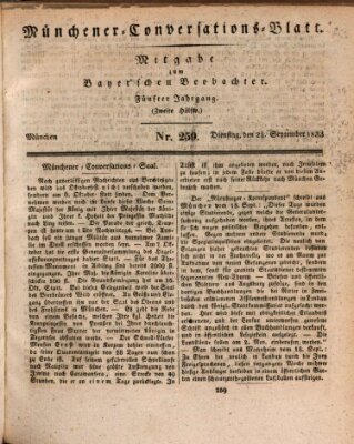 Münchener Conversations-Blatt (Bayer'scher Beobachter) Dienstag 24. September 1833