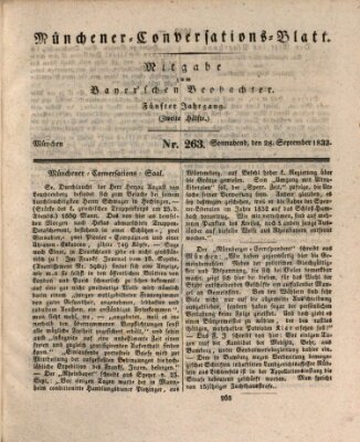 Münchener Conversations-Blatt (Bayer'scher Beobachter) Samstag 28. September 1833