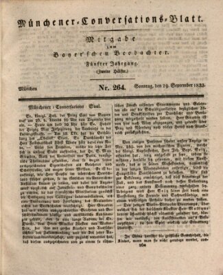 Münchener Conversations-Blatt (Bayer'scher Beobachter) Sonntag 29. September 1833