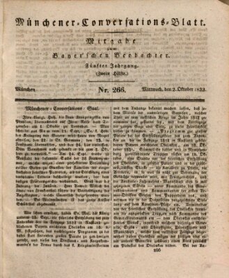 Münchener Conversations-Blatt (Bayer'scher Beobachter) Mittwoch 2. Oktober 1833