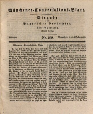 Münchener Conversations-Blatt (Bayer'scher Beobachter) Samstag 5. Oktober 1833
