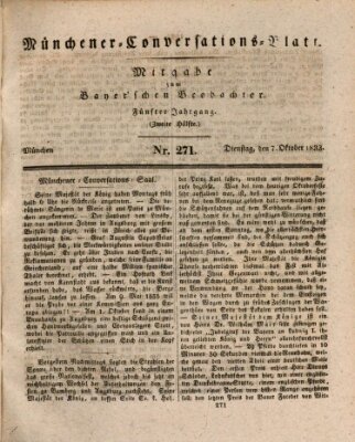 Münchener Conversations-Blatt (Bayer'scher Beobachter) Montag 7. Oktober 1833