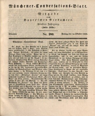 Münchener Conversations-Blatt (Bayer'scher Beobachter) Freitag 18. Oktober 1833