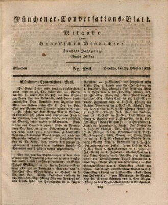 Münchener Conversations-Blatt (Bayer'scher Beobachter) Dienstag 29. Oktober 1833