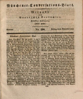 Münchener Conversations-Blatt (Bayer'scher Beobachter) Freitag 8. November 1833