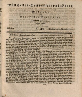 Münchener Conversations-Blatt (Bayer'scher Beobachter) Dienstag 12. November 1833