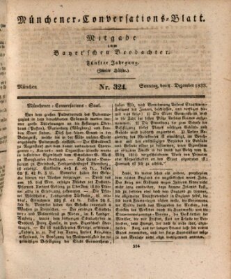 Münchener Conversations-Blatt (Bayer'scher Beobachter) Sonntag 8. Dezember 1833