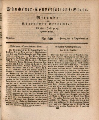 Münchener Conversations-Blatt (Bayer'scher Beobachter) Freitag 13. Dezember 1833