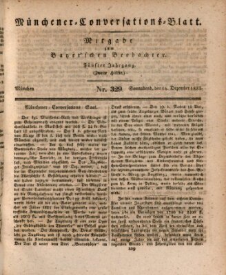 Münchener Conversations-Blatt (Bayer'scher Beobachter) Samstag 14. Dezember 1833