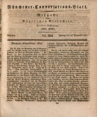 Münchener Conversations-Blatt (Bayer'scher Beobachter) Freitag 20. Dezember 1833