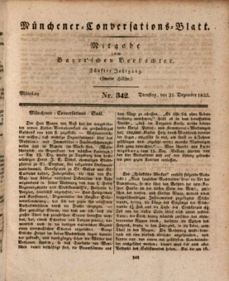 Münchener Conversations-Blatt (Bayer'scher Beobachter) Dienstag 31. Dezember 1833