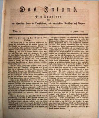 Das Inland (Deutsche Tribüne) Donnerstag 8. Januar 1829