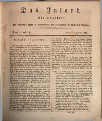 Das Inland (Deutsche Tribüne) Montag 26. Januar 1829