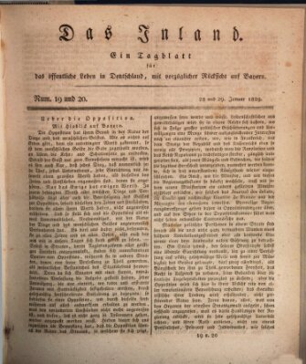 Das Inland (Deutsche Tribüne) Donnerstag 29. Januar 1829