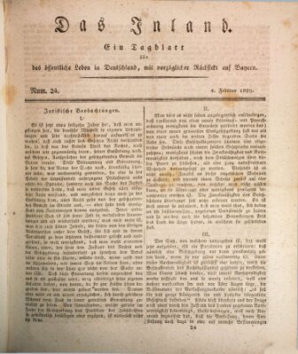 Das Inland (Deutsche Tribüne) Mittwoch 4. Februar 1829