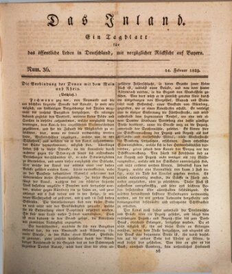 Das Inland (Deutsche Tribüne) Samstag 14. Februar 1829