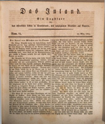 Das Inland (Deutsche Tribüne) Friday 20. March 1829