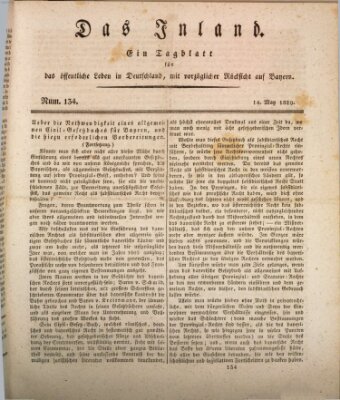 Das Inland (Deutsche Tribüne) Donnerstag 14. Mai 1829