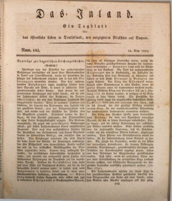 Das Inland (Deutsche Tribüne) Freitag 22. Mai 1829