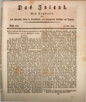 Das Inland (Deutsche Tribüne) Samstag 23. Mai 1829