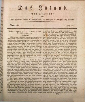 Das Inland (Deutsche Tribüne) Donnerstag 11. Juni 1829