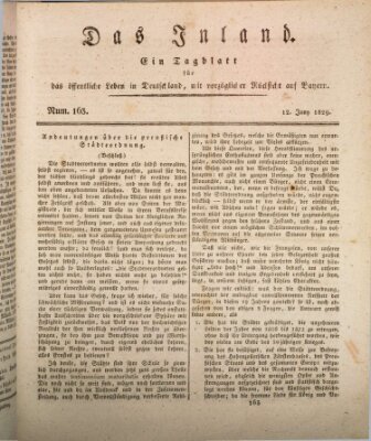 Das Inland (Deutsche Tribüne) Freitag 12. Juni 1829