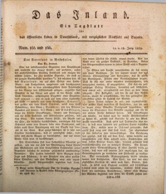 Das Inland (Deutsche Tribüne) Sonntag 14. Juni 1829