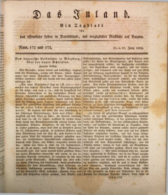 Das Inland (Deutsche Tribüne) Sonntag 21. Juni 1829