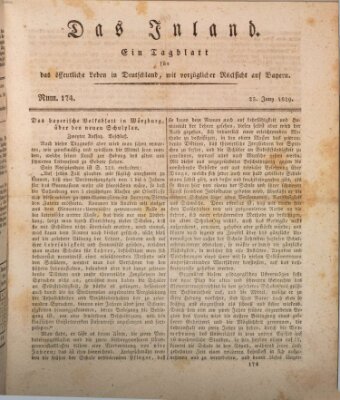 Das Inland (Deutsche Tribüne) Dienstag 23. Juni 1829