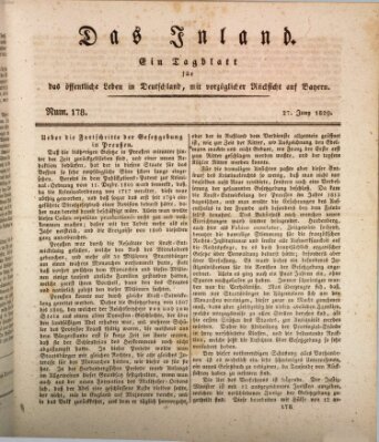 Das Inland (Deutsche Tribüne) Samstag 27. Juni 1829