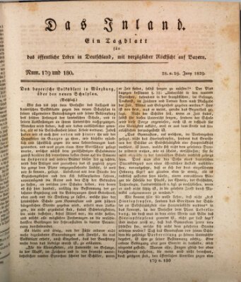 Das Inland (Deutsche Tribüne) Sonntag 28. Juni 1829