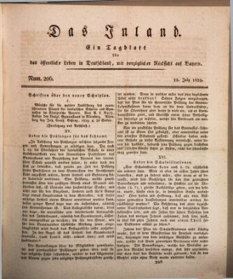 Das Inland (Deutsche Tribüne) Samstag 25. Juli 1829