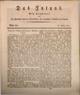 Das Inland (Deutsche Tribüne) Dienstag 27. Oktober 1829