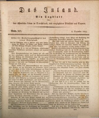 Das Inland (Deutsche Tribüne) Donnerstag 3. Dezember 1829